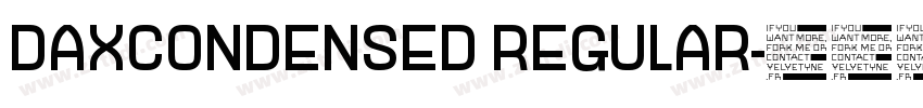 DAXCONDENSED REGULAR字体转换